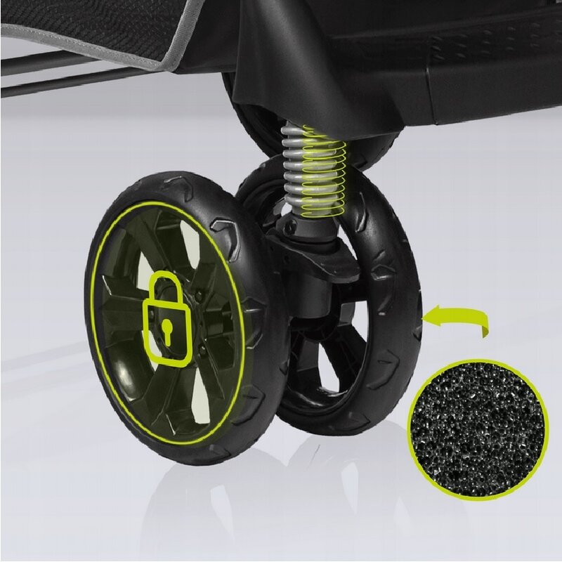 Carucior sport, Lionelo, Emma Plus, Cu tavita, 2 Suporturi pentru pahar, Geanta accesorii, Conform cu standardul european de securitate EN1888-1, Stone