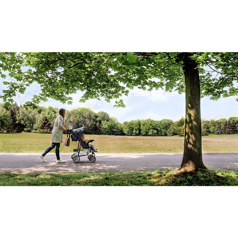 Carucior sport, Lionelo, Emma Plus, Cu tavita, 2 Suporturi pentru pahar, Geanta accesorii, Conform cu standardul european de securitate EN1888-1, Stone - gogobaby.ro