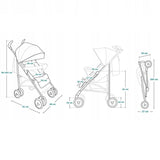 Carucior sport compact, Lionelo, Irma, Spatar ajustabil in 4 pozitii, Suport picioare reglabil, Manere rotative, Pliere tip umbrela, 6- 36 luni, Pana la 15 kg, Conform cu EN1888-1:2018, Roz