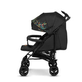 Carucior sport compact, Lionelo, Irma, Spatar ajustabil in 4 pozitii, Suport picioare reglabil, Manere rotative, Pliere tip umbrela, 6- 36 luni, Pana la 15 kg, Conform cu EN1888-1:2018, Negru