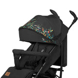 Carucior sport compact, Lionelo, Irma, Spatar ajustabil in 4 pozitii, Suport picioare reglabil, Manere rotative, Pliere tip umbrela, 6- 36 luni, Pana la 15 kg, Conform cu EN1888-1:2018, Negru