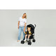 Carucior sport compact, Lionelo, Irma, Spatar reglabil in 4 pozitii, Suport picioare reglabil, Manere rotative, Pliere tip umbrela, 6- 36 luni, Pana la 15 kg, Conform cu EN1888-1:2018, Negru