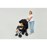 Carucior sport compact, Lionelo, Irma, Spatar ajustabil in 4 pozitii, Suport picioare reglabil, Manere rotative, Pliere tip umbrela, 6- 36 luni, Pana la 15 kg, Conform cu EN1888-1:2018, Negru