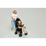 Carucior sport compact, Lionelo, Irma, Spatar ajustabil in 4 pozitii, Suport picioare reglabil, Manere rotative, Pliere tip umbrela, 6- 36 luni, Pana la 15 kg, Conform cu EN1888-1:2018, Negru