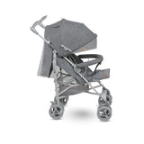 Carucior sport compact, Lionelo, Irma, Spatar ajustabil in 4 pozitii, Suport picioare reglabil, Manere rotative, Pliere tip umbrela, 6- 36 luni, Pana la 15 kg, Conform cu EN1888-1:2018, Gri