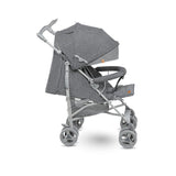 Carucior sport compact, Lionelo, Irma, Spatar ajustabil in 4 pozitii, Suport picioare reglabil, Manere rotative, Pliere tip umbrela, 6- 36 luni, Pana la 15 kg, Conform cu EN1888-1:2018, Gri