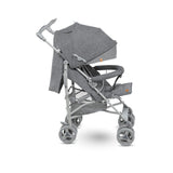 Carucior sport compact, Lionelo, Irma, Spatar ajustabil in 4 pozitii, Suport picioare reglabil, Manere rotative, Pliere tip umbrela, 6- 36 luni, Pana la 15 kg, Conform cu EN1888-1:2018, Gri