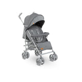 Carucior sport compact, Lionelo, Irma, Spatar ajustabil in 4 pozitii, Suport picioare reglabil, Manere rotative, Pliere tip umbrela, 6- 36 luni, Pana la 15 kg, Conform cu EN1888-1:2018, Gri