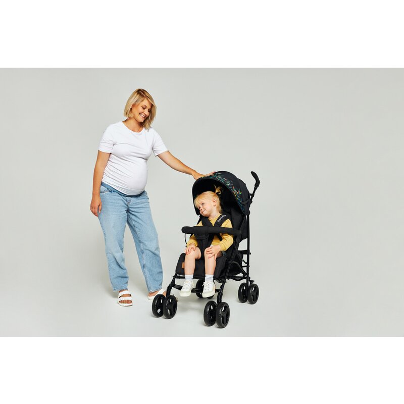 Carucior sport compact, Lionelo, Irma, Spatar ajustabil in 4 pozitii, Suport picioare reglabil, Manere rotative, Pliere tip umbrela, 6- 36 luni, Pana la 15 kg, Conform cu EN1888-1:2018, Gri