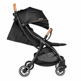 Carucior sport, Lionelo, Julie One, De la nastere, Greutate redusa, Cu accesorii, Cadru din aluminiu, 0-22 kg, Pliere compacta pentru avion, Conform cu standardele europene de securitate EN1888-1 si EN1888-2, Negru