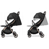 Carucior sport, Lionelo, Julie One, De la nastere, Greutate redusa, Cu accesorii, Cadru din aluminiu, 0-22 kg, Pliere compacta pentru avion, Conform cu standardele europene de securitate EN1888-1 si EN1888-2, Negru/Auriu - gogobaby.ro