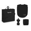 Carucior sport, Lionelo, Julie One, De la nastere, Greutate redusa, Cu accesorii, Cadru din aluminiu, 0-22 kg, Pliere compacta pentru avion, Conform cu standardele europene de securitate EN1888-1 si EN1888-2, Negru/Auriu - gogobaby.ro