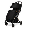Carucior sport, Lionelo, Julie One, De la nastere, Greutate redusa, Cu accesorii, Cadru din aluminiu, 0-22 kg, Pliere compacta pentru avion, Conform cu standardele europene de securitate EN1888-1 si EN1888-2, Negru/Auriu - gogobaby.ro