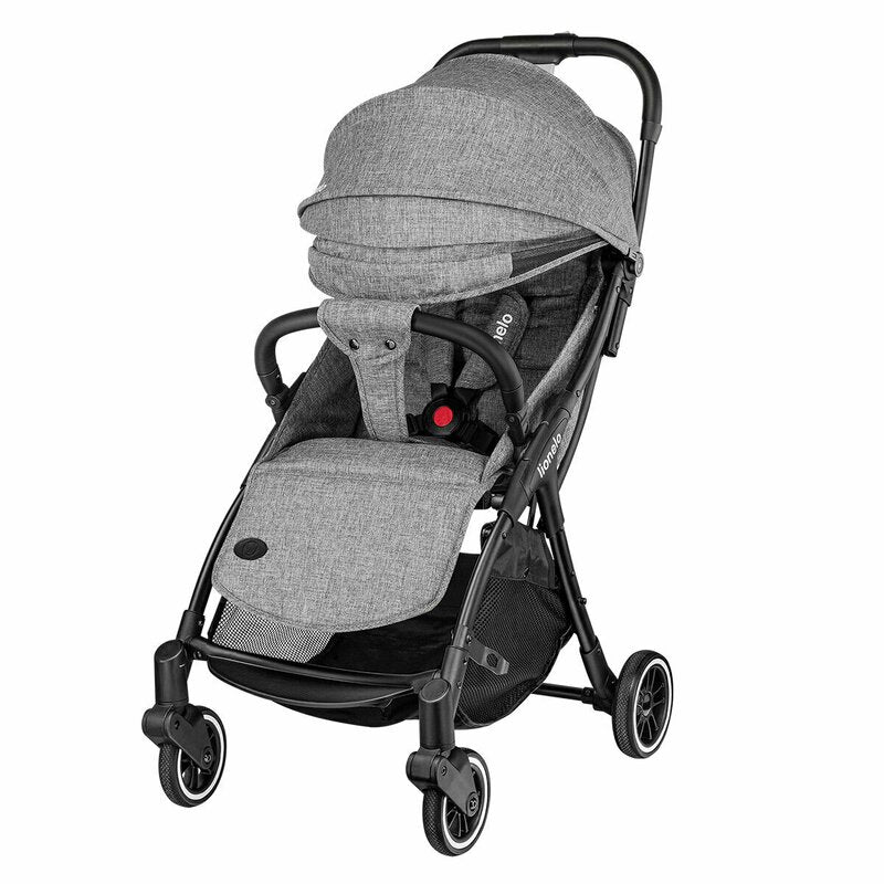 Carucior sport, Lionelo, Julie One, De la nastere, Greutate redusa, Cu accesorii, Cadru din aluminiu, 0-22 kg, Pliere compacta pentru avion, Conform cu standardele europene de securitate EN1888-1 si EN1888-2, Gri