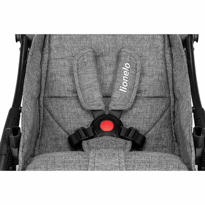 Carucior sport, Lionelo, Julie One, De la nastere, Greutate redusa, Cu accesorii, Cadru din aluminiu, 0-22 kg, Pliere compacta pentru avion, Conform cu standardele europene de securitate EN1888-1 si EN1888-2, Gri