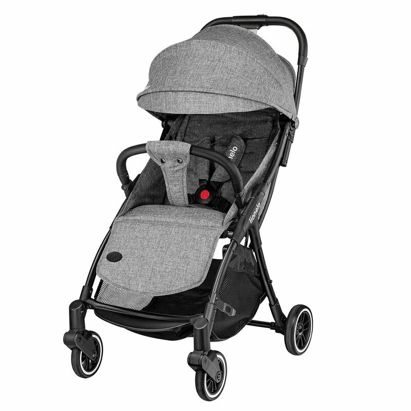 Carucior sport, Lionelo, Julie One, De la nastere, Greutate redusa, Cu accesorii, Cadru din aluminiu, 0-22 kg, Pliere compacta pentru avion, Conform cu standardele europene de securitate EN1888-1 si EN1888-2, Gri