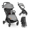 Carucior sport, Lionelo, Julie One, De la nastere, Greutate redusa, Cu accesorii, Cadru din aluminiu, 0-22 kg, Pliere compacta pentru avion, Conform cu standardele europene de securitate EN1888-1 si EN1888-2, Gri