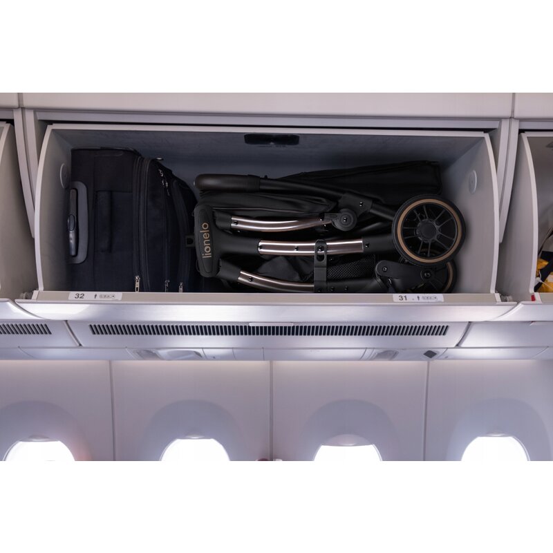 Carucior sport, Lionelo, Julie One, De la nastere, Greutate redusa, Cu accesorii, Cadru din aluminiu, 0-22 kg, Pliere compacta pentru avion, Conform cu standardele europene de securitate EN1888-1 si EN1888-2, Gri