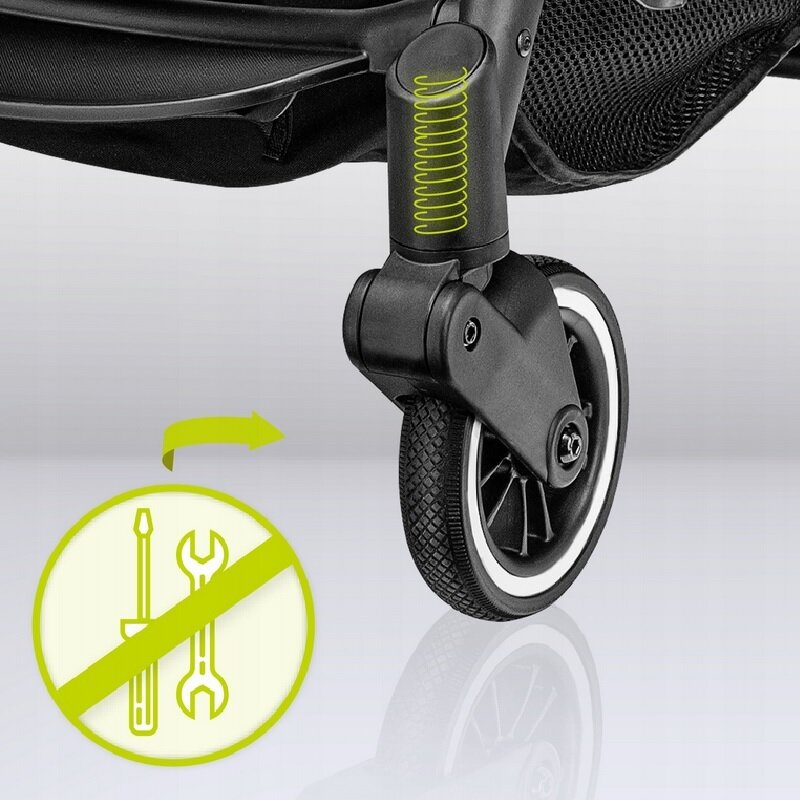 Carucior sport, Lionelo, Julie One, De la nastere, Greutate redusa, Cu accesorii, Cadru din aluminiu, 0-22 kg, Pliere compacta pentru avion, Conform cu standardele europene de securitate EN1888-1 si EN1888-2, Gri