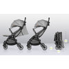 Carucior sport, Lionelo, Julie One, De la nastere, Greutate redusa, Cu accesorii, Cadru din aluminiu, 0-22 kg, Pliere compacta pentru avion, Conform cu standardele europene de securitate EN1888-1 si EN1888-2, Gri