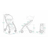Carucior sport, Lionelo, Julie One, De la nastere, Greutate redusa, Cu accesorii, Cadru din aluminiu, 0-22 kg, Pliere compacta pentru avion, Conform cu standardele europene de securitate EN1888-1 si EN1888-2, Verde Tropical
