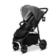 Carucior sport, Lionelo, Natt, De la nastere, Cu accesorii si capotina XXL reglabila, 0 - 22 kg, Conform cu standardele europene de securitate EN1888-1, EN1888-2, Gri