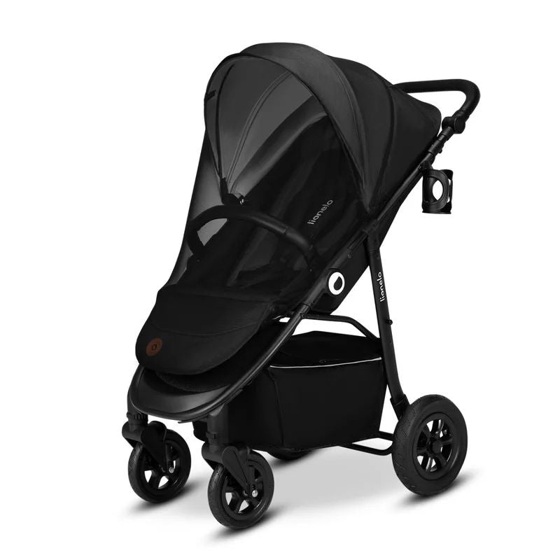 Carucior sport, Lionelo, Natt, De la nastere, Cu accesorii si capotina XXL reglabila, 0 - 22 kg, Conform cu standardele europene de securitate EN1888-1, EN1888-2, Gri