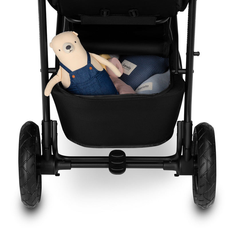 Carucior sport, Lionelo, Natt, De la nastere, Cu accesorii si capotina XXL reglabila, 0 - 22 kg, Conform cu standardele europene de securitate EN1888-1, EN1888-2, Gri - gogobaby.ro