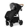 Carucior sport, Lionelo, Natt, De la nastere, Cu accesorii si capotina XXL reglabila, 0 - 22 kg, Conform cu standardele europene de securitate EN1888-1, EN1888-2, Negru Onyx - gogobaby.ro