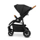 Carucior sport, Lionelo, Natt, De la nastere, Cu accesorii si capotina XXL reglabila, 0 - 22 kg, Conform cu standardele europene de securitate EN1888-1, EN1888-2, Negru Onyx