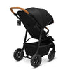 Carucior sport, Lionelo, Natt, De la nastere, Cu accesorii si capotina XXL reglabila, 0 - 22 kg, Conform cu standardele europene de securitate EN1888-1, EN1888-2, Negru Onyx - gogobaby.ro
