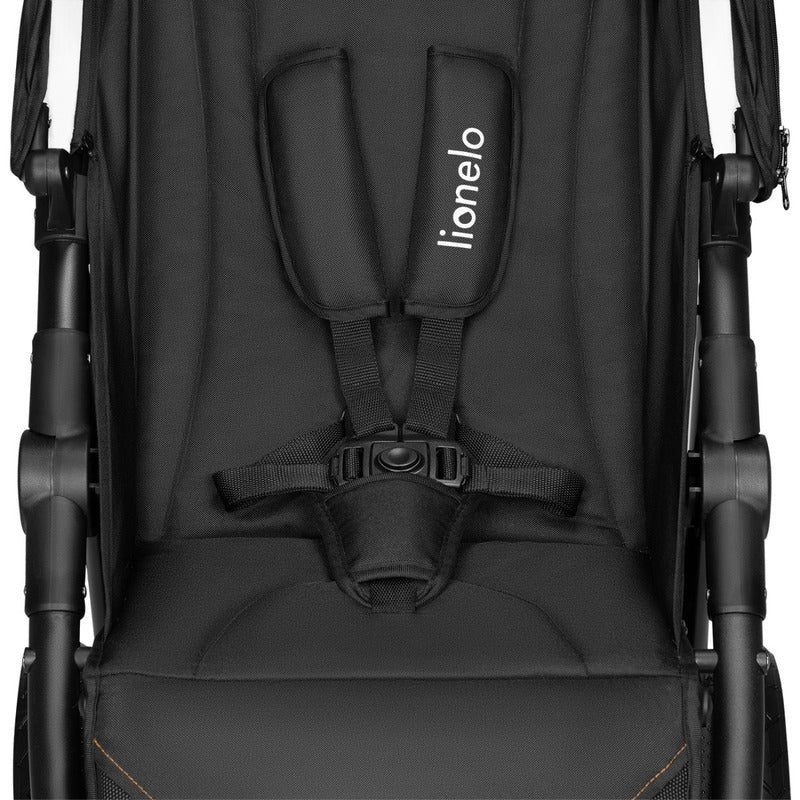 Carucior sport, Lionelo, Natt, De la nastere, Cu accesorii si capotina XXL reglabila, 0 - 22 kg, Conform cu standardele europene de securitate EN1888-1, EN1888-2, Negru Onyx - gogobaby.ro