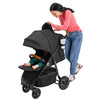 Carucior sport, Lionelo, Natt, De la nastere, Cu accesorii si capotina XXL reglabila, 0 - 22 kg, Conform cu standardele europene de securitate EN1888-1, EN1888-2, Negru Onyx - gogobaby.ro