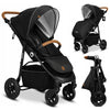 Carucior sport, Lionelo, Natt, De la nastere, Cu accesorii si capotina XXL reglabila, 0 - 22 kg, Conform cu standardele europene de securitate EN1888-1, EN1888-2, Negru Onyx - gogobaby.ro