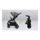 Carucior sport, Lionelo, Natt, De la nastere, Cu accesorii si capotina XXL reglabila, 0 - 22 kg, Conform cu standardele europene de securitate EN1888-1, EN1888-2, Negru Onyx