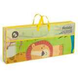 Covoras educativ, Lionelo, Robby, Pliabil, Impermeabil, Dimensiune mare, 200 x 180 cm, Cu Imprimeu pe ambele parti, Conform cu standardul european de securitate EN71, Multicolor
