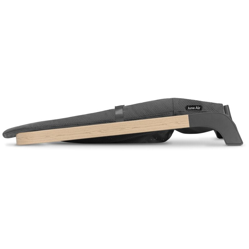 Fotoliu balansoar, Lionelo June AIR, Cu arcada cu jucarii, Ergonomic, Permite circulatia aerului, Balansare manuala, Pliabil, 0 luni+, Gri - gogobaby.ro