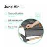 Fotoliu balansoar, Lionelo June AIR, Cu arcada cu jucarii, Ergonomic, Permite circulatia aerului, Balansare manuala, Pliabil, 0 luni+, Gri - gogobaby.ro