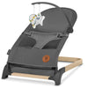 Fotoliu balansoar, Lionelo June AIR, Cu arcada cu jucarii, Ergonomic, Permite circulatia aerului, Balansare manuala, Pliabil, 0 luni+, Gri - gogobaby.ro