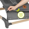 Fotoliu balansoar, Lionelo June AIR, Cu arcada cu jucarii, Ergonomic, Permite circulatia aerului, Balansare manuala, Pliabil, 0 luni+, Gri - gogobaby.ro