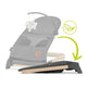 Fotoliu balansoar, Lionelo June AIR, Cu arcada cu jucarii, Ergonomic, Permite circulatia aerului, Balansare manuala, Pliabil, 0 luni+, Gri