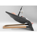 Fotoliu balansoar, Lionelo June AIR, Cu arcada cu jucarii, Ergonomic, Permite circulatia aerului, Balansare manuala, Pliabil, 0 luni+, Gri