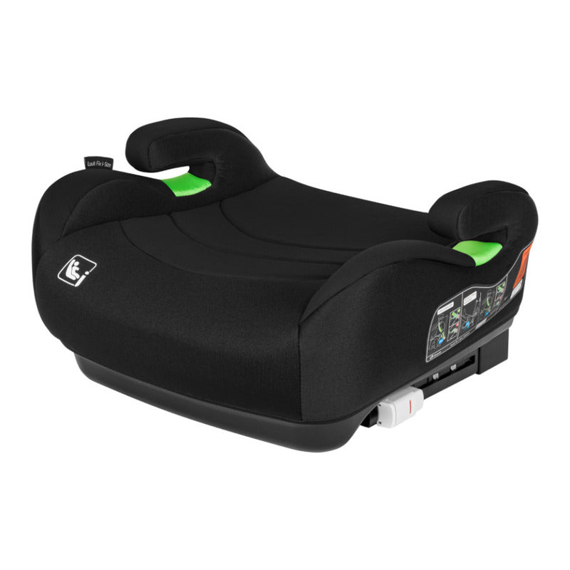 Inaltator auto, Lionelo, Luuk Fix I-size, 125- 150 cm, Instalare cu sistem Isofix si centura de prindere, Cu husa detasabila, Conform cu standardul european de securitate ECE R129, Negru - gogobaby.ro