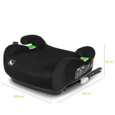 Inaltator auto, Lionelo, Luuk Fix I-size, 125- 150 cm, Instalare cu sistem Isofix si centura de prindere, Cu husa detasabila, Conform cu standardul european de securitate ECE R129, Negru