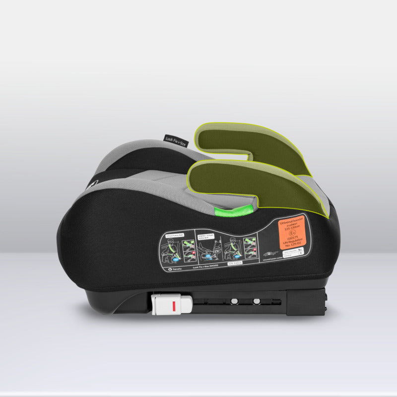 Inaltator auto, Lionelo, Luuk Fix I-size, 125- 150 cm, Instalare cu sistem Isofix si centura de prindere, Cu husa detasabila, Conform cu standardul european de securitate ECE R129, Gri - gogobaby.ro