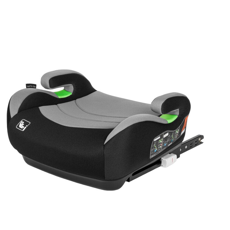 Inaltator auto, Lionelo, Luuk Fix I-size, 125- 150 cm, Instalare cu sistem Isofix si centura de prindere, Cu husa detasabila, Conform cu standardul european de securitate ECE R129, Gri - gogobaby.ro