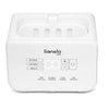 Incalzitor biberoane, Lionelo, ThermUp Double, 2 biberoane, 3 - 5 min, Temperatura constanta pana la 24 h, Sterilizare, Dezghetare, Fara BPA, Alb