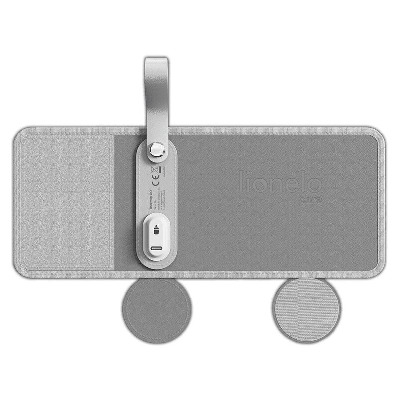 Incalzitor biberoane, Lionelo, ThermUp Go, Portabil, Temperatura constanta pana la 24 h, Incarcare USB, Gri