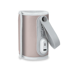 Incalzitor biberoane, Lionelo, ThermUp Go, Portabil, Temperatura constanta pana la 24 h, Incarcare USB, Roz
