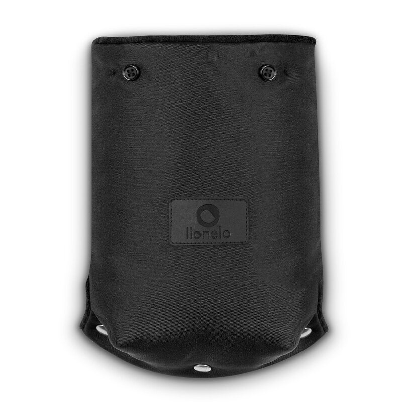 Manusi termice pentru carucior, Lionelo, Universale, Impermeabile, Interior din lana, Cu blana ecologica detasabila, Negru